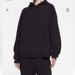 SKIMS. NWT. Cotton fleece oversized pullover hoodie in onyx.
